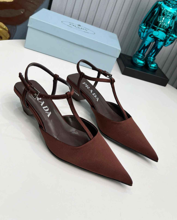 Prada Women's Pointed Toe T Strap shoes