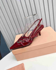 Miu Miu Women's Pointed Multi Strap Slingback Sandals