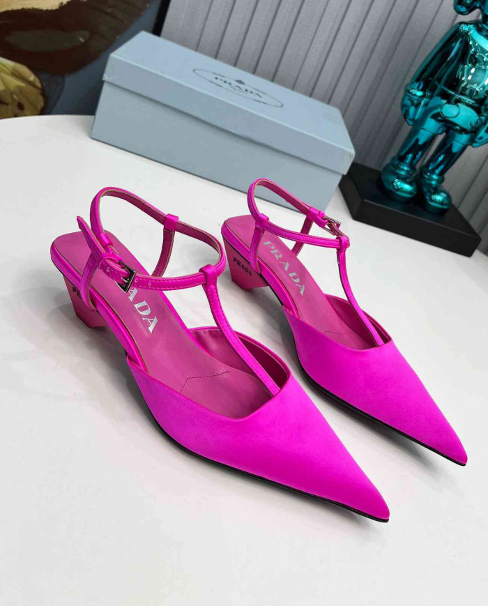 Prada Women's Pointed Toe T Strap shoes