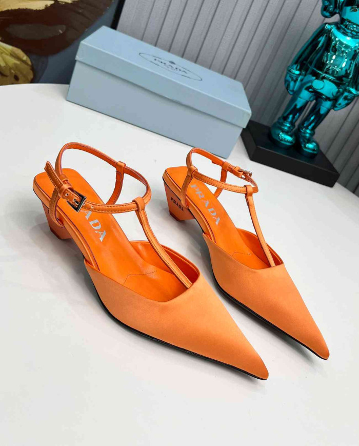 Prada Women's Pointed Toe T Strap shoes