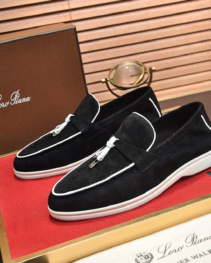 Lora Piana Couple style business loafers cowhide