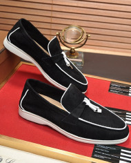 Lora Piana Couple style business loafers cowhide