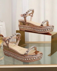 Christian Louboutin Women's Studded Platform Wedge Sandals