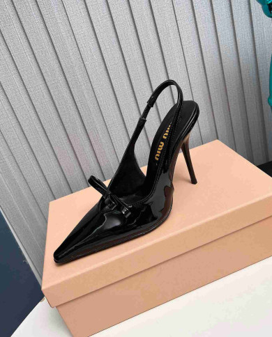 Miu Miu Women's Pointed Toe Bow Stiletto Slingback Pumps