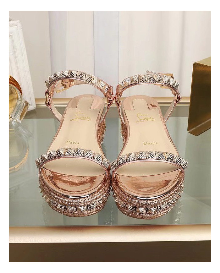 Christian Louboutin Women's Studded Platform Wedge Sandals