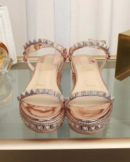 Christian Louboutin Women's Studded Platform Wedge Sandals