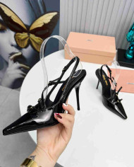 Miu Miu Women's Pointed Toe Multi Strap Stiletto Slingback Pumps