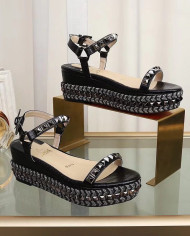 Christian Louboutin Women's Studded Platform Wedge Sandals