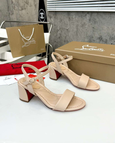 Christian Louboutin Women's Wide Strap Open Toe Sandals