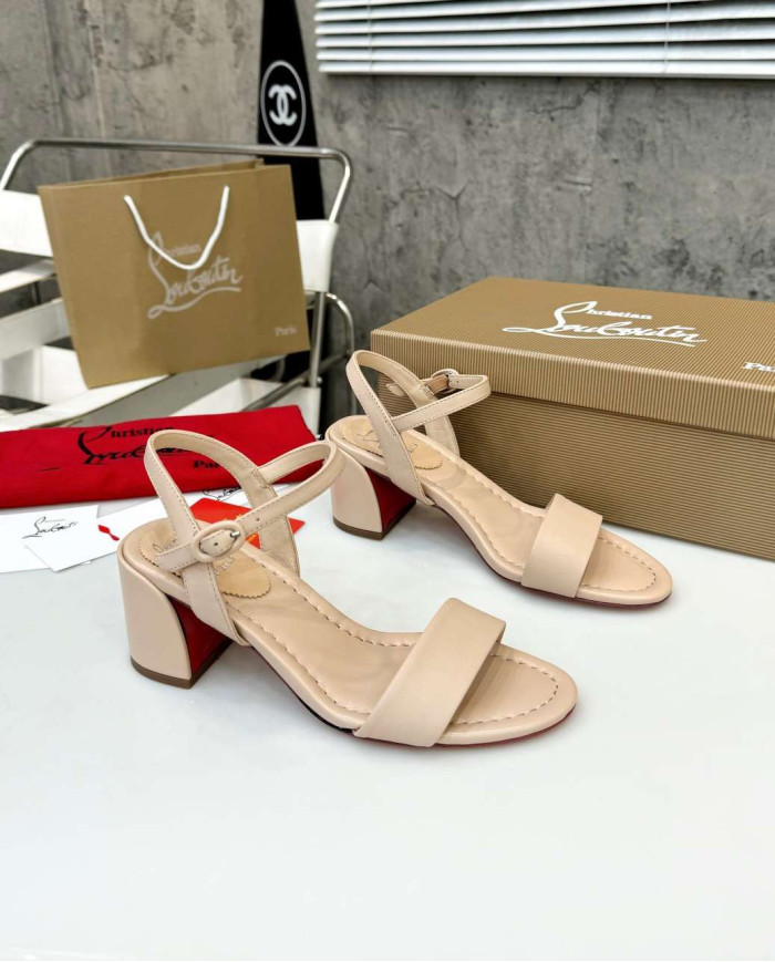 Christian Louboutin Women's Wide Strap Open Toe Sandals