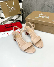 Christian Louboutin Women's Wide Strap Open Toe Sandals