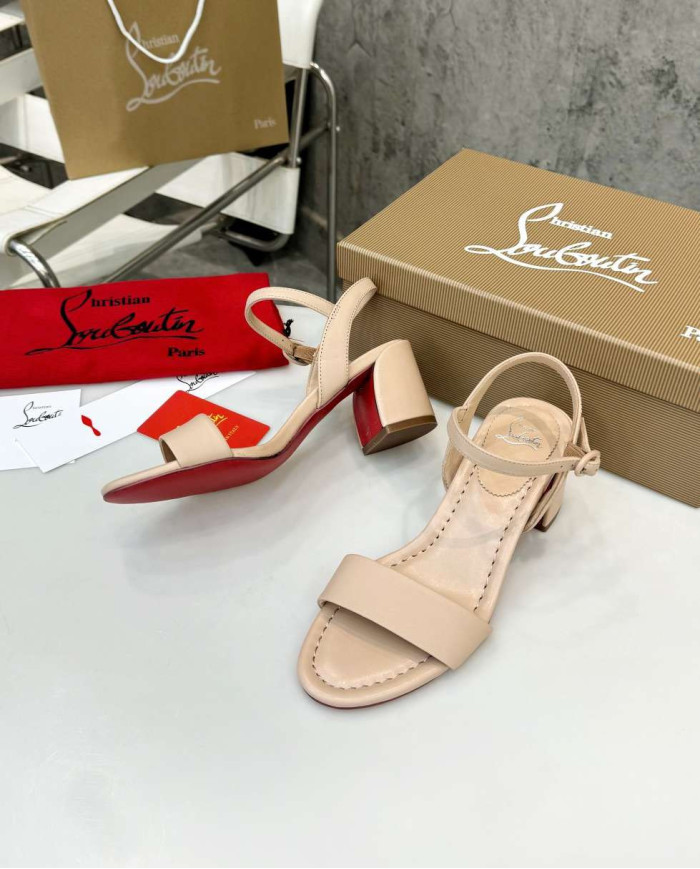 Christian Louboutin Women's Wide Strap Open Toe Sandals