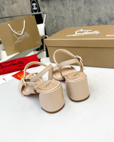 Christian Louboutin Women's Wide Strap Open Toe Sandals