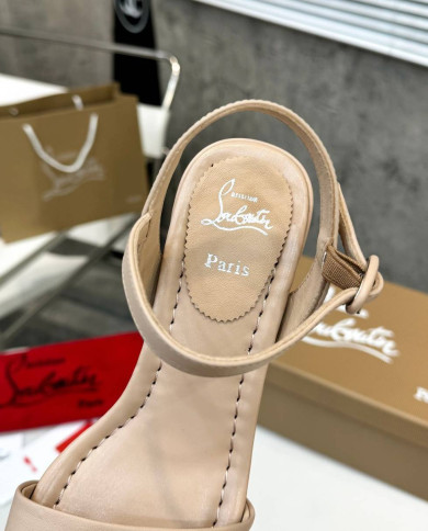 Christian Louboutin Women's Wide Strap Open Toe Sandals