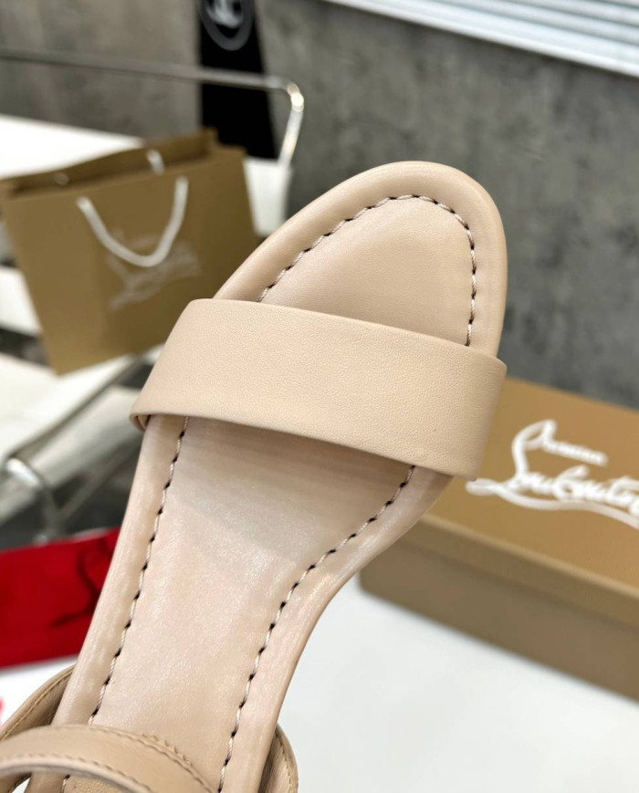 Christian Louboutin Women's Wide Strap Open Toe Sandals