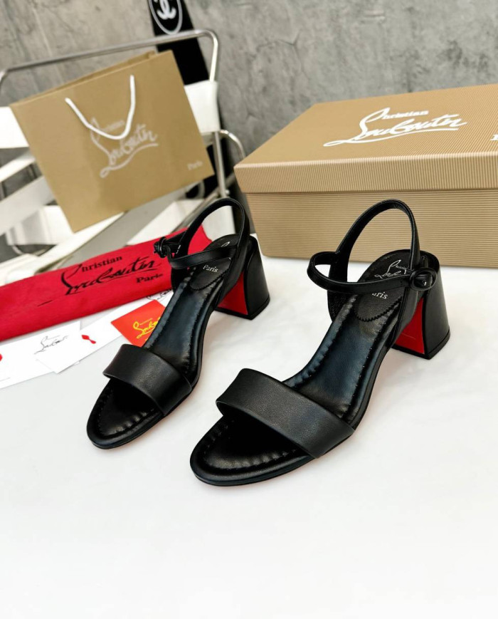 Christian Louboutin Women's Wide Strap Open Toe Sandals