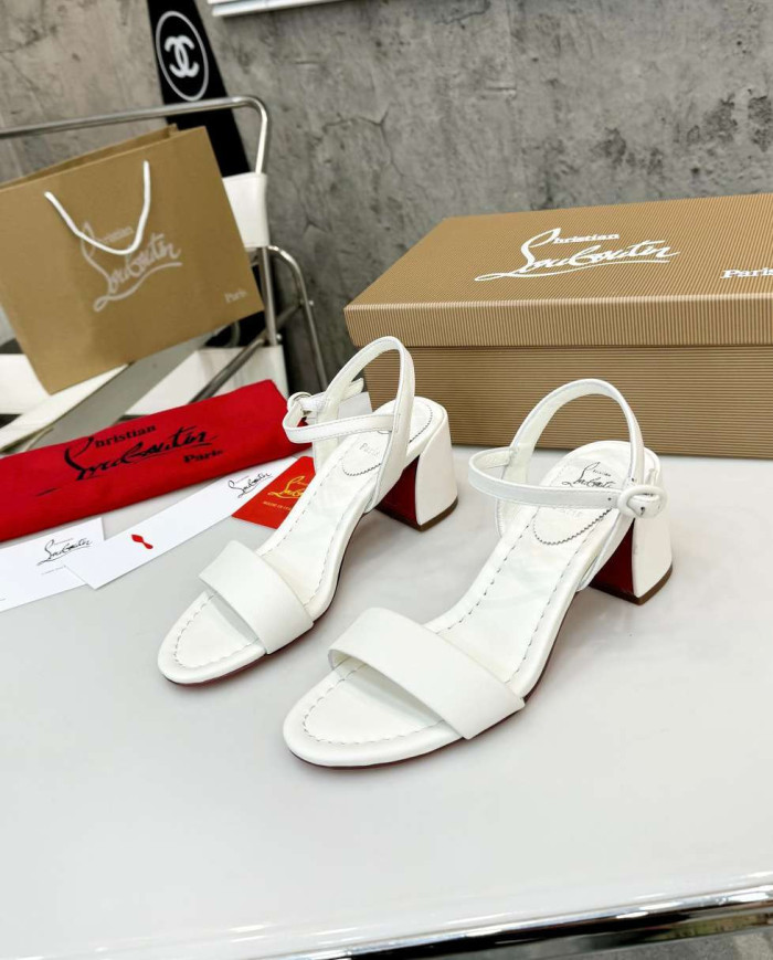 Christian Louboutin Women's Wide Strap Open Toe Sandals