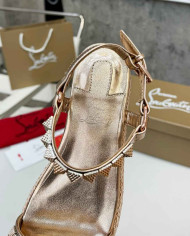 Christian Louboutin Pyraclou Studded Espadrille Wedge Sandals