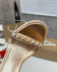 Christian Louboutin Pyraclou Studded Espadrille Wedge Sandals