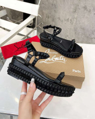 Christian Louboutin Studded Wedge Sandals