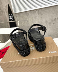 Christian Louboutin Studded Wedge Sandals