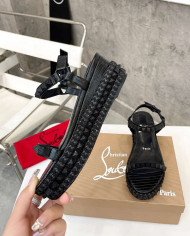 Christian Louboutin Studded Wedge Sandals