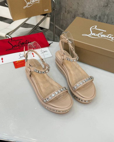 Christian Louboutin Rhinestone Embellished Sandals