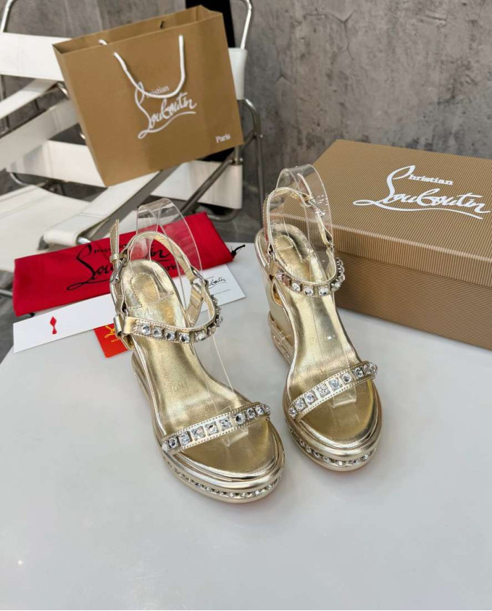 Christian Louboutin Rhinestone Embellished Sandals