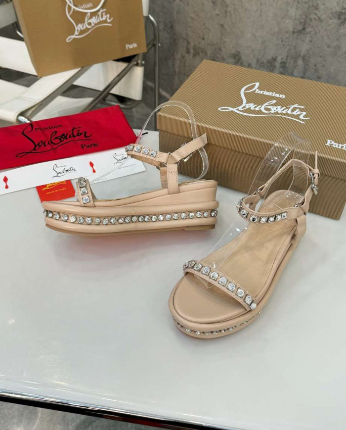 Christian Louboutin Rhinestone Embellished Sandals