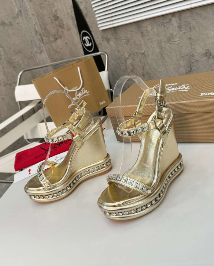 Christian Louboutin Rhinestone Embellished Sandals