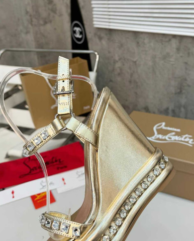 Christian Louboutin Rhinestone Embellished Sandals