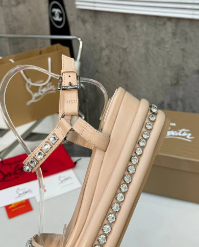 Christian Louboutin Rhinestone Embellished Sandals