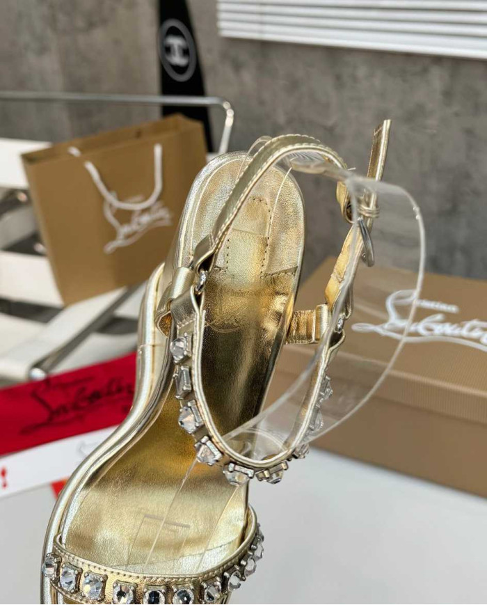 Christian Louboutin Rhinestone Embellished Sandals