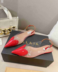 Alaïa Heart Transparent Flats