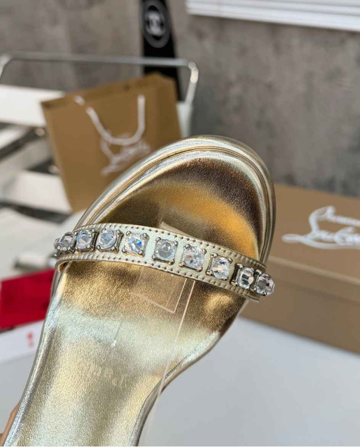 Christian Louboutin Rhinestone Embellished Sandals