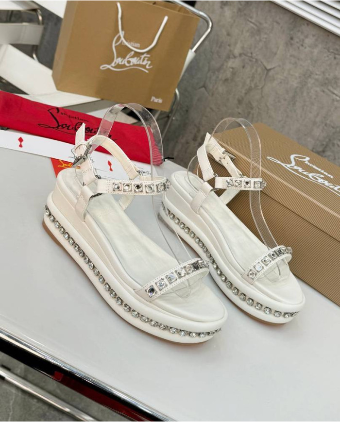 Christian Louboutin Rhinestone Embellished Sandals