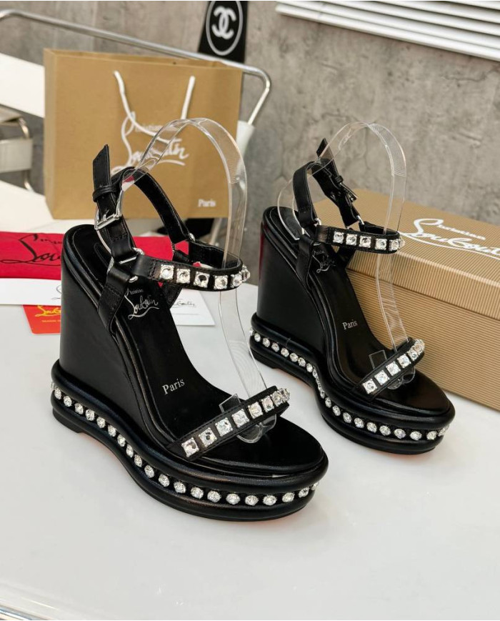 Christian Louboutin Rhinestone Embellished Sandals