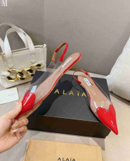 Alaïa Heart Transparent Flats