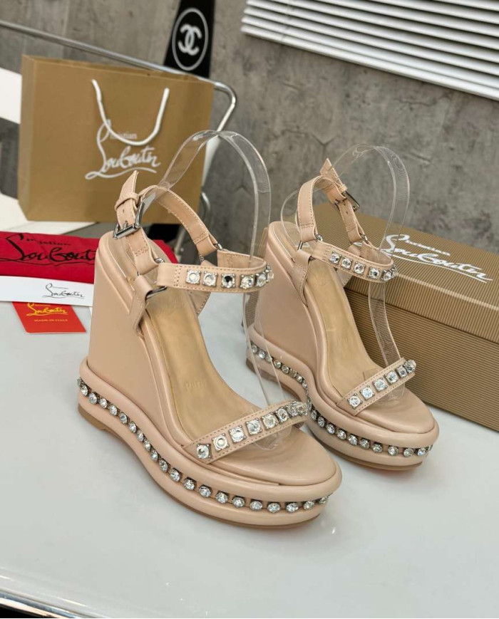 Christian Louboutin Rhinestone Embellished Sandals