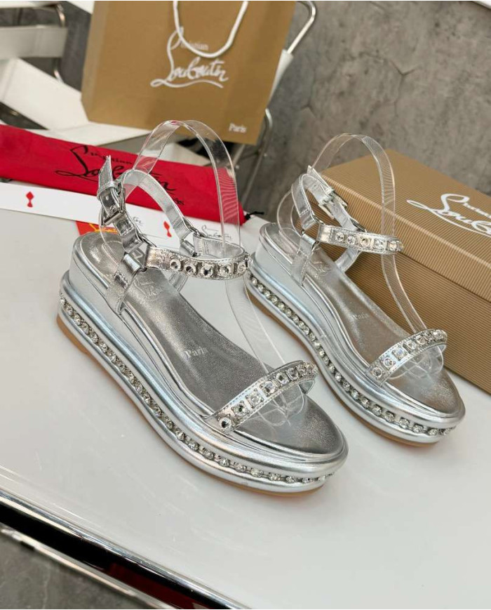 Christian Louboutin Rhinestone Embellished Sandals
