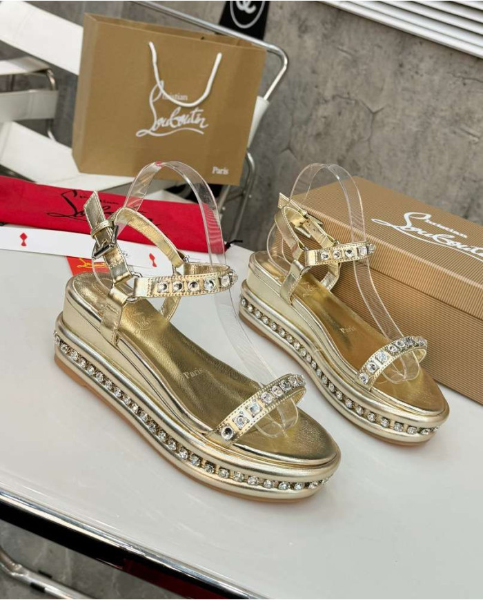 Christian Louboutin Rhinestone Embellished Sandals