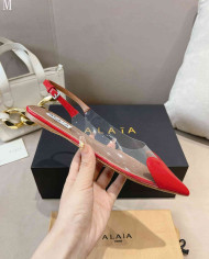 Alaïa Heart Transparent Flats