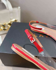 Alaïa Heart Transparent Flats