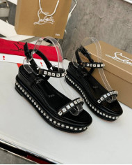 Christian Louboutin Rhinestone Embellished Sandals