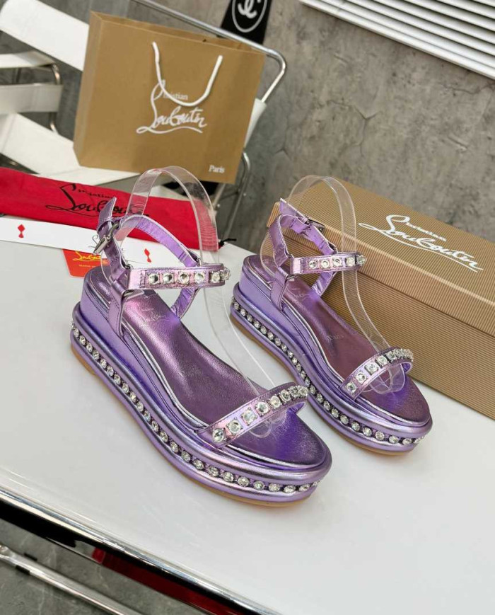 Christian Louboutin Rhinestone Embellished Sandals