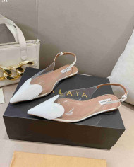 Alaïa Heart Transparent Flats