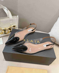 Alaïa Heart Transparent Flats