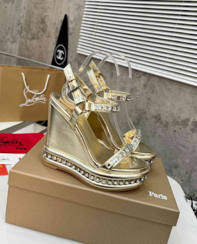 Christian Louboutin Rhinestone Embellished Sandals