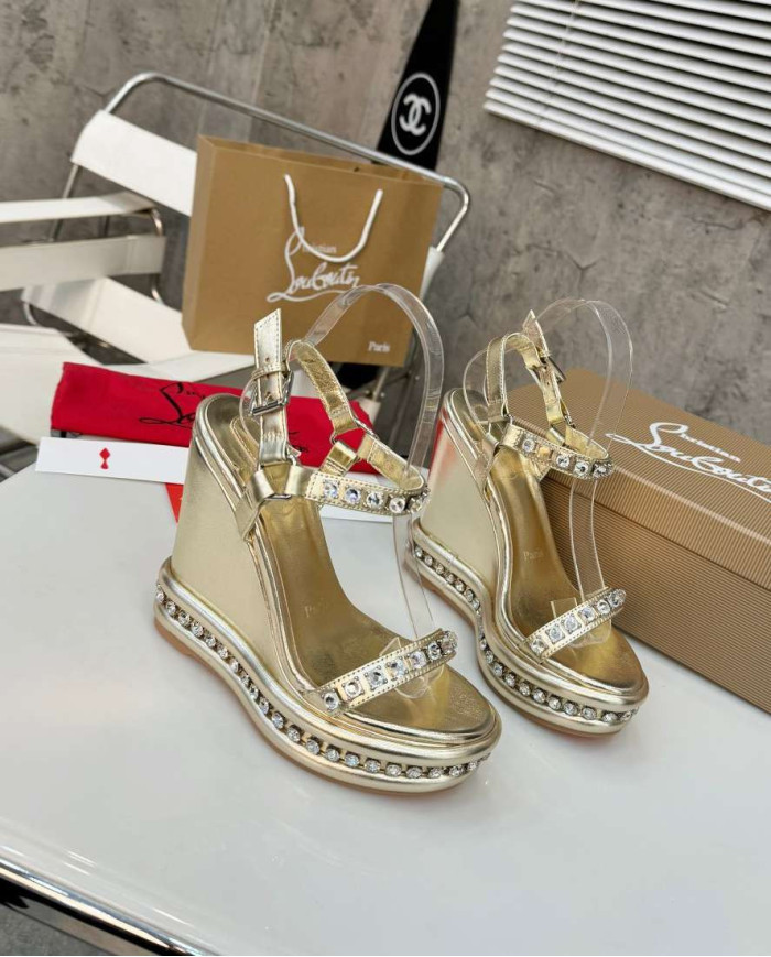 Christian Louboutin Rhinestone Embellished Sandals