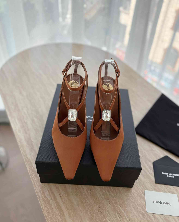 Saint Laurent Rhinestone Embellished High Heels